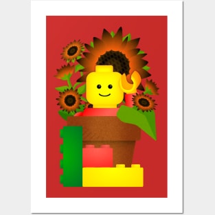 Sunflower Bricks Posters and Art